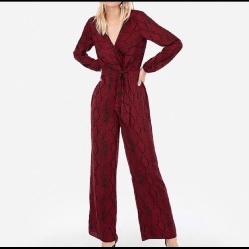 Express Snakeskin Print Jumpsuit